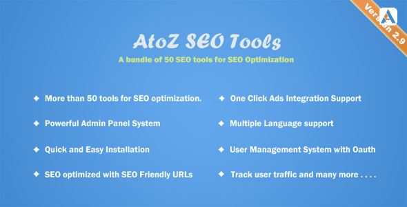 216 دانلود اسکریپت ابزار سئو AtoZ SEO Tools نال شده 216 دانلود اسکریپت ابزار سئو AtoZ SEO Tools نال شده